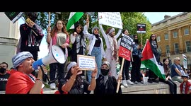 A 'Free Palestine' Protest outside Downing Street