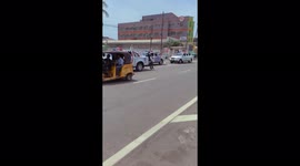 Armed Policemen clamp down peaceful protesters in Lagos after been shot at earlier the day.
