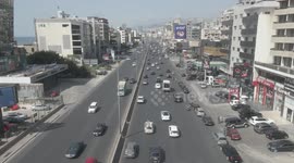 Beirut, Lebanon: Long queues and traffic congestion on gas stations due to fuel shortage