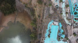 Aerial landscape of the wetland of La Sauceda Hermosillo, Mexico ... lake. Lower the water level. Drought endangers the wetland. begins to dry out putting the Habitat at risk for various species