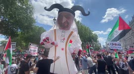 Pro-Palestinian protest outside Downing Street as G7 countries meet in the UK