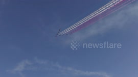 Red Arrows fly over Carbis Bay in spectacular display for G-7 summit