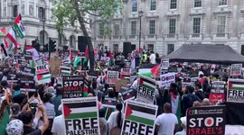 UK: Pro-Palestine Protest In London Amid G7 Summit