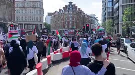 UK: Pro-Palestine Protest In London Amid G7 Summit 2