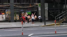 Happy England Football Supporter Shouts England Next To Entrance Of Waterloo Station