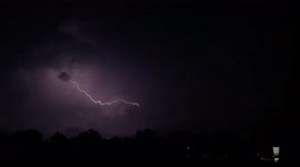 US: Lightning Show In Slow-Motion In Monroe, Michigan