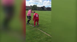 Watch the sweet moment UK lad with Down syndrome scores a goal and wins 'Man of the Match' at local team's game