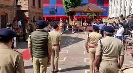 Authorities organize wreath laying ceremony of fallen officers in northern India