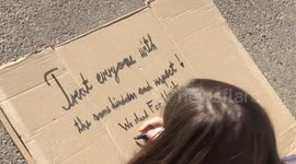 Anti Racism protest outside International German School in Cape Town