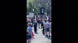 Anti-lockdown protesters gather outside Parliament as Boris Johnson expected to delay easing