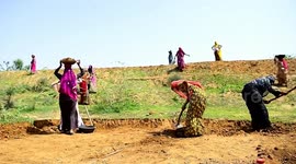 MGNREGA labourers work at a Village of Rajasthan after COVID-19 pandemic in India