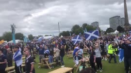 Glasgow sees huge crowd of Scottish fans watching team go down to Czech Republic