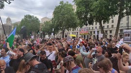 Protesters gather outside Downing Street | Anti Lockdown Extension