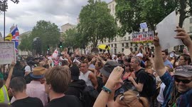 'We are free!' Anti-lockdown protesters gather outside Downing Street in London