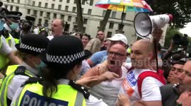 Freedom Day delayed: Anti-lockdown protest outside Downing Street ends in scuffles as protesters clash with police
