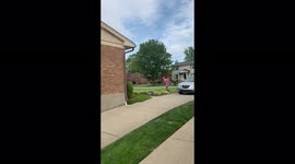 A man ended up hitting his niece while attempting a trickshot