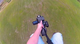 Paramotor pilot DROPS camera worth 7,000 dollars mid-flight