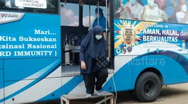 Bus Transformed Into Mobile COVID Vaccination in Indonesia