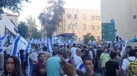 Israeli Nationalists Hold Flag March In Jerusalem