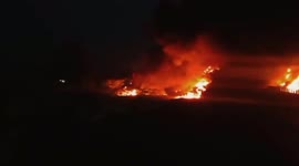 Massive Fire Breaks Out In Rajasthan After Chemical Tanker Overturns In Sirohi, Driver Burnt Alive
