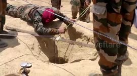 Boy aged 4 rescued after falling into 180-feet-deep borewell in northern India