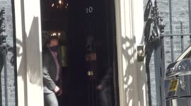 UK PM leaves 10 Downing Street to make a statement on G7 and NATO meetings at the parliament