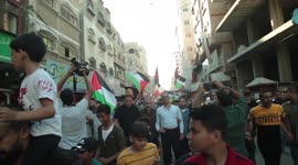 Palestinians Protest Against Flag March Organized By Israeli Far-Right Settlers In East Jerusalem
