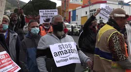 South Africa’s indigenous people protest against Amazon and colonial statues