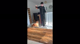 Training with his brother! Rocky is always training with his brothers, he wants to be the beat footballer