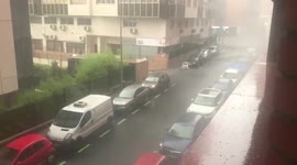 Madrid rocked with storm bringing heavy rain and wind