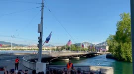 Switzerland: Putin Motorcade Arrives In Villa La Grange, Geneva