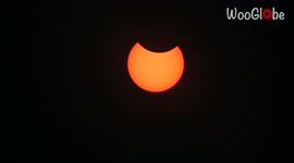 'Close Look at the Partial Solar Eclipse Over Sneek, the Netherlands
'
