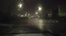Driving through heavy rain & a thunderstorm in Kent, UK