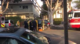 Hit and run vehicle accident in Santa Monica, California