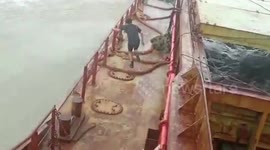 16 crew members get rescued from sinking barge in western India