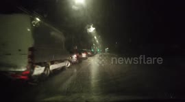 Lightning bolt seen whilst driving in Kent, UK