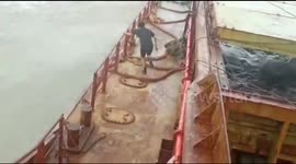 Indian coast guard rescue 16 Crew members from sinking ship in western india