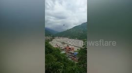 Rescue helicopters search for survivors as flash floods hit Nepal