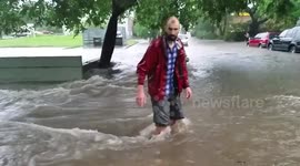 Memorial day flood in central Austin, Texas