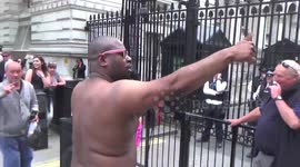 Semi-naked dancers visit Downing Street