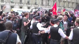 Police clash with London austerity protesters