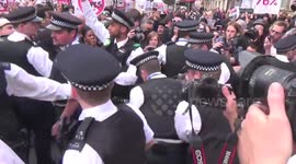 London austerity protesters clash with police