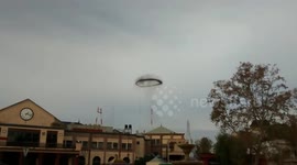 Strange smoke ring in sky over Argentina