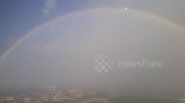 Perfect rainbow circle over Niagara Falls