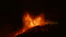 Volcano Etna Paroxysm eruption 2 December 2013
