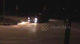 26 Year Old Monster Car (Mercedes Benz W126 - 500 SEC) -Doing  Donuts