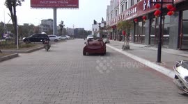 Chinese man builds wooden car