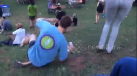 Muddy hill foils festival-goers