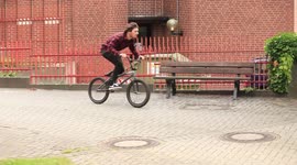 Amazing BMX Bike Wallride Trick