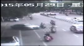 Amazing crash rescue captured on CCTV